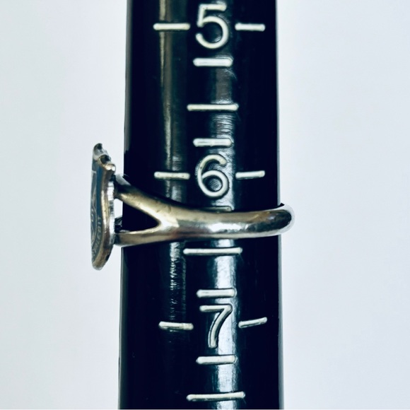 Vintage Sterling Silver Enamel High School Ring Dryden Ontario DHS Motto Crest - Picture 2 of 3